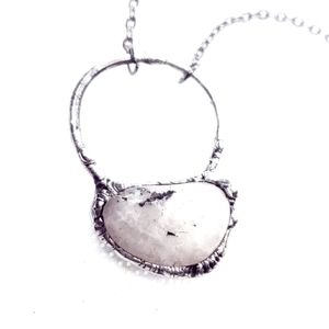 Moonstone crystal necklace